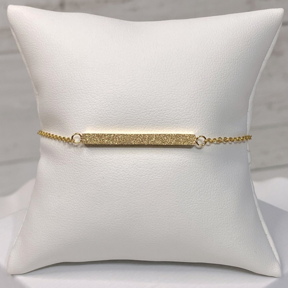 Gold Diamond Dust Stainless Steel Bracelet